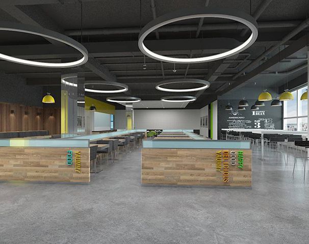 公司食堂裝修設(shè)計(jì)實(shí)景圖